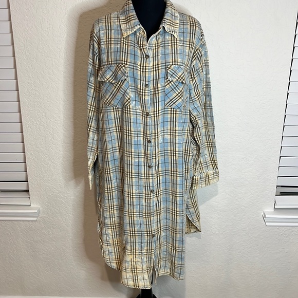 easel Dresses Nwt Easel Blue Plaid Dress Poshmark